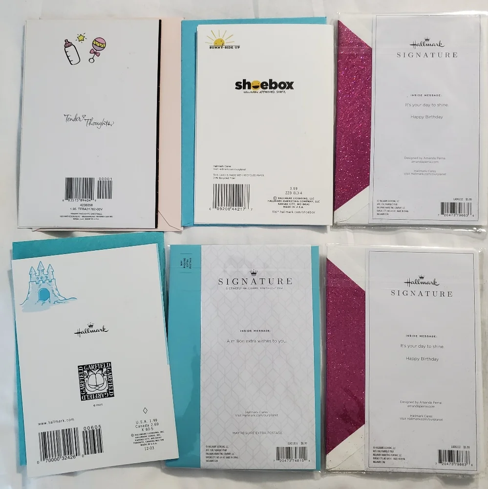 : 36 mixed occasion cards hallmark signature Sunrise weiner dog tender thoughts